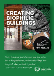 Creating Biophilic Buildings cover - biophilic design book by Amanda Sturgeon